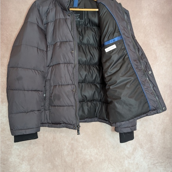 Calvin Klein Men’s Winter Coat Jackets Bomber Pockets Grey Full Zip - Picture 2 of 9